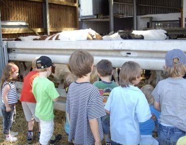 Kinder auf dem Bauernhof